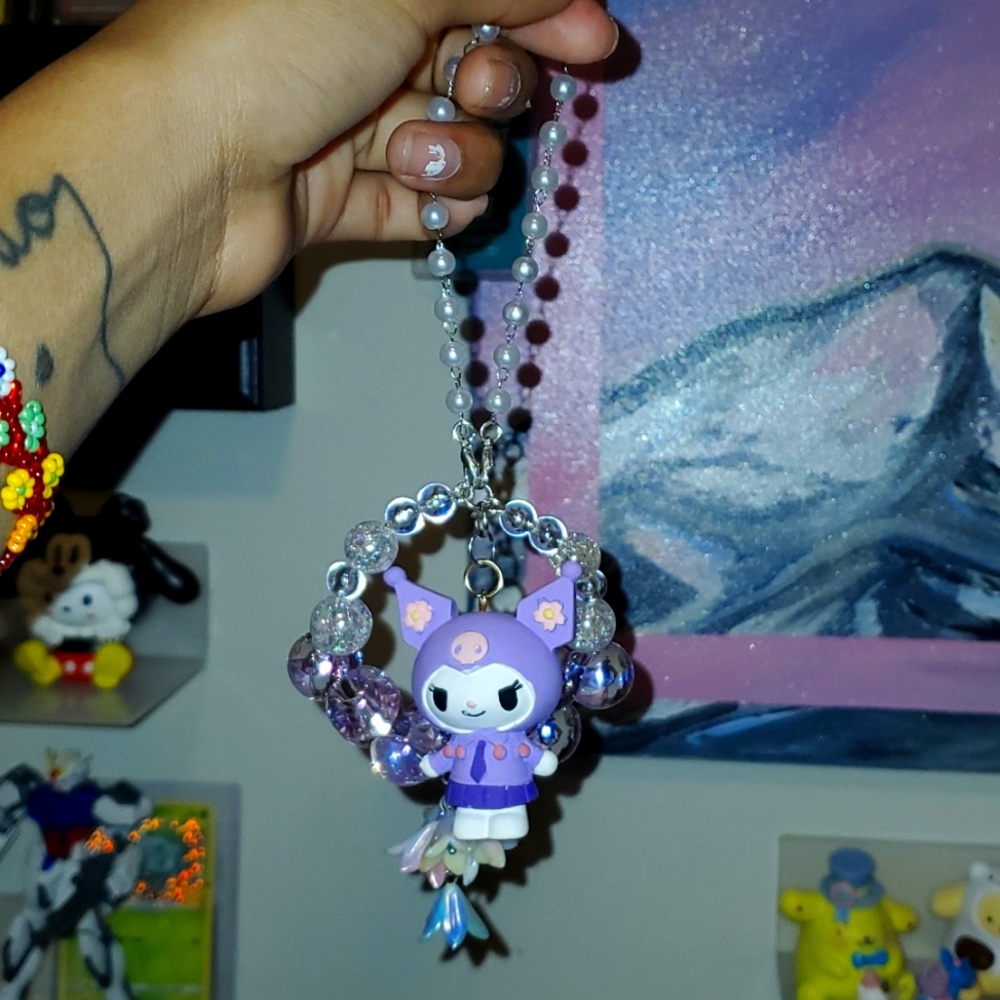 Handmade kuromi car decoration